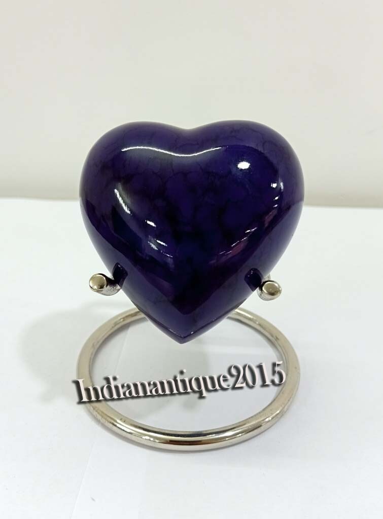 Heart Urn – Small Heart Urn – Purple Shine Mini Urn – Small Urns for Human Ashes
