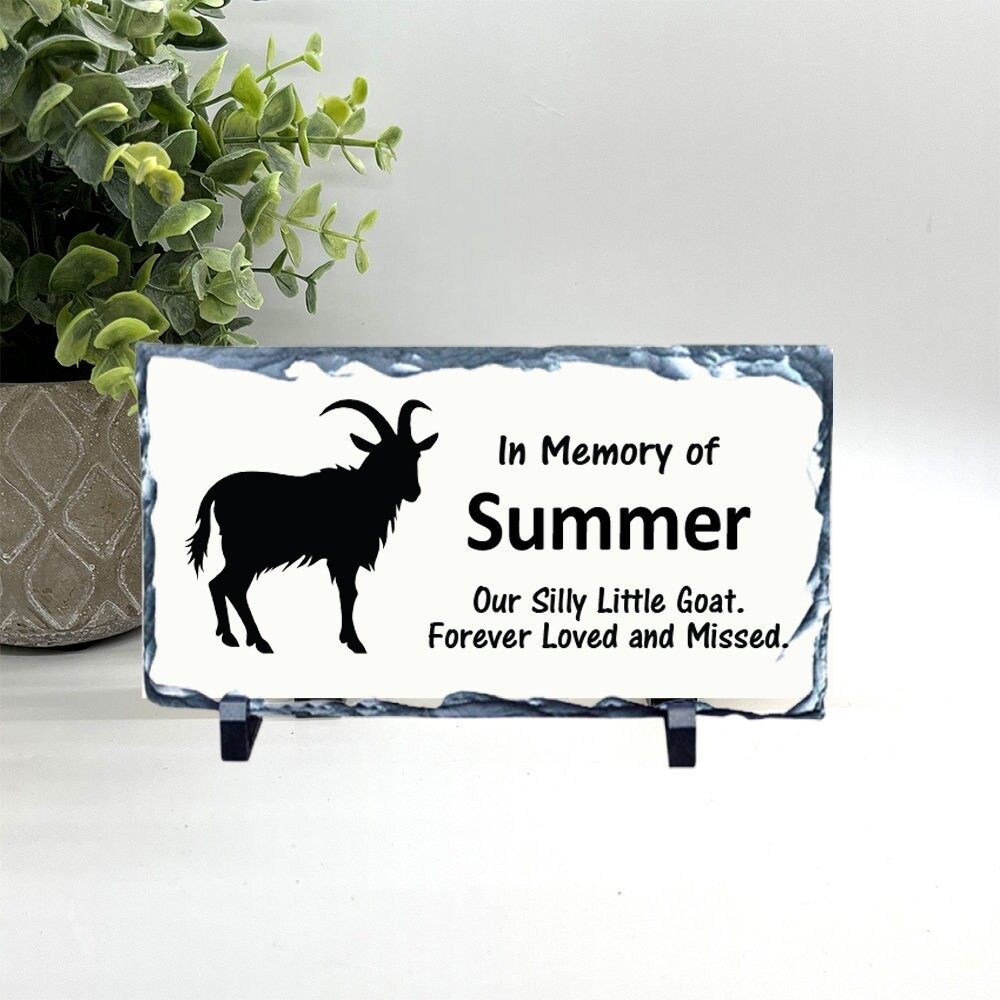 Goat Memorial – Personalized Pet Memorial Stone – Goat Loss sympathy Gift