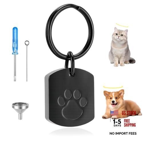 Pet Ashes Keepsake Urn for Dog Ashes – Mini Paw Print Cremation Keychain