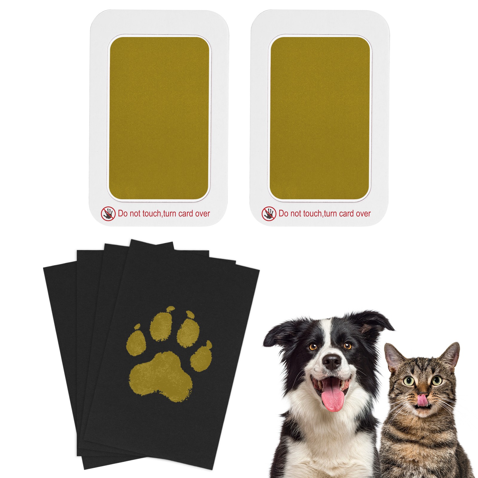 Pet Paw Print Kit 5.7″X4.1″ Paw Print Impression Gold 2 Set