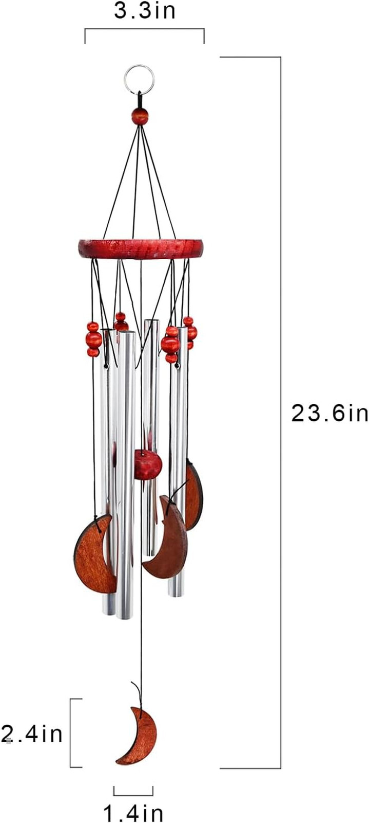 Pet Loss Sympathy Gift Moon Wind Chimes for outside Memorial Bereavement Dog Rem