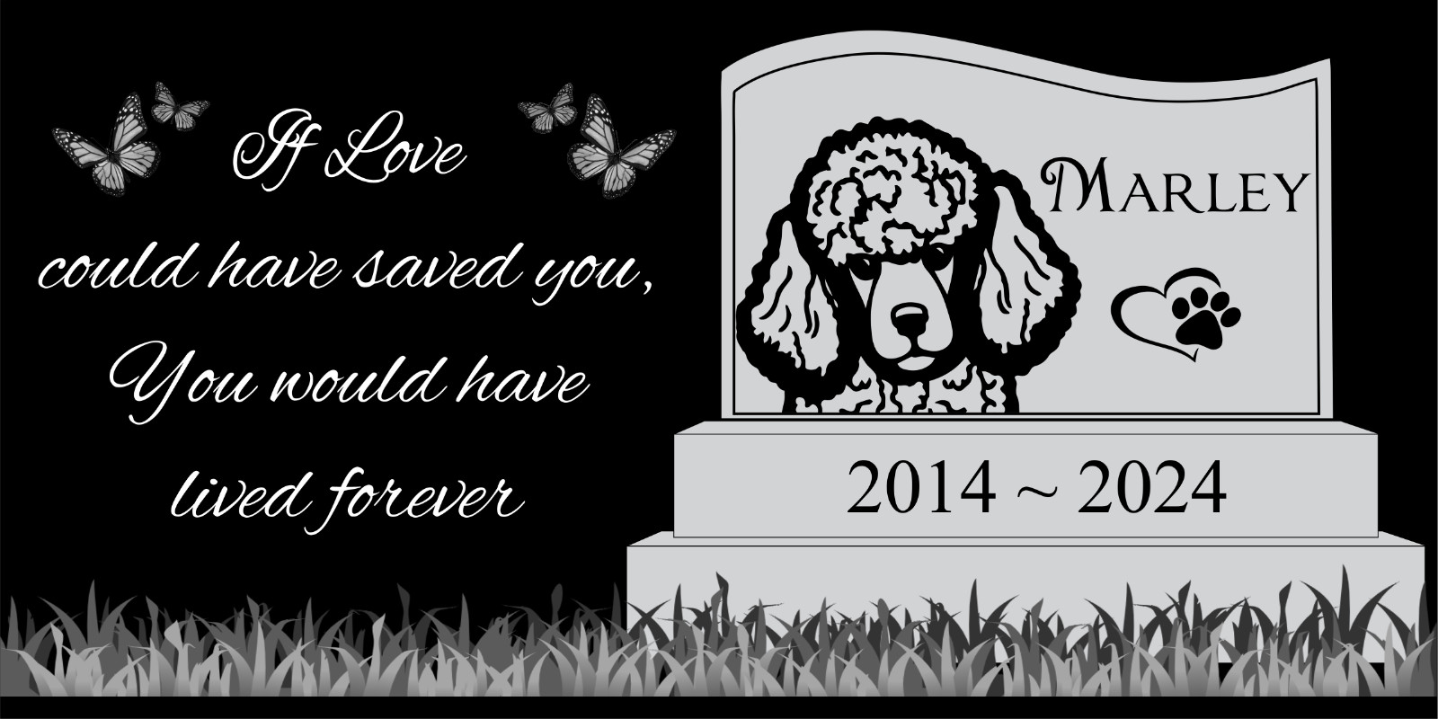 Pet memorial Engraved Marker, headstone Granite gravestone, Rottweiler dog