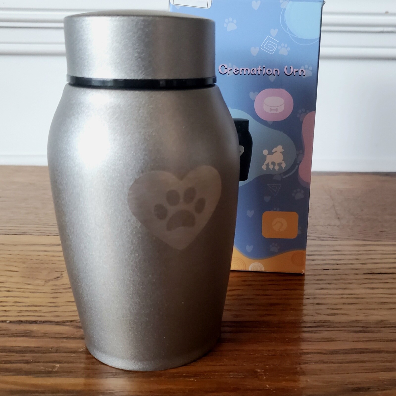 Pet Urns For Dogs & Cats Ashes, Cremation Keepsake, Cherished Engraved Paw Print