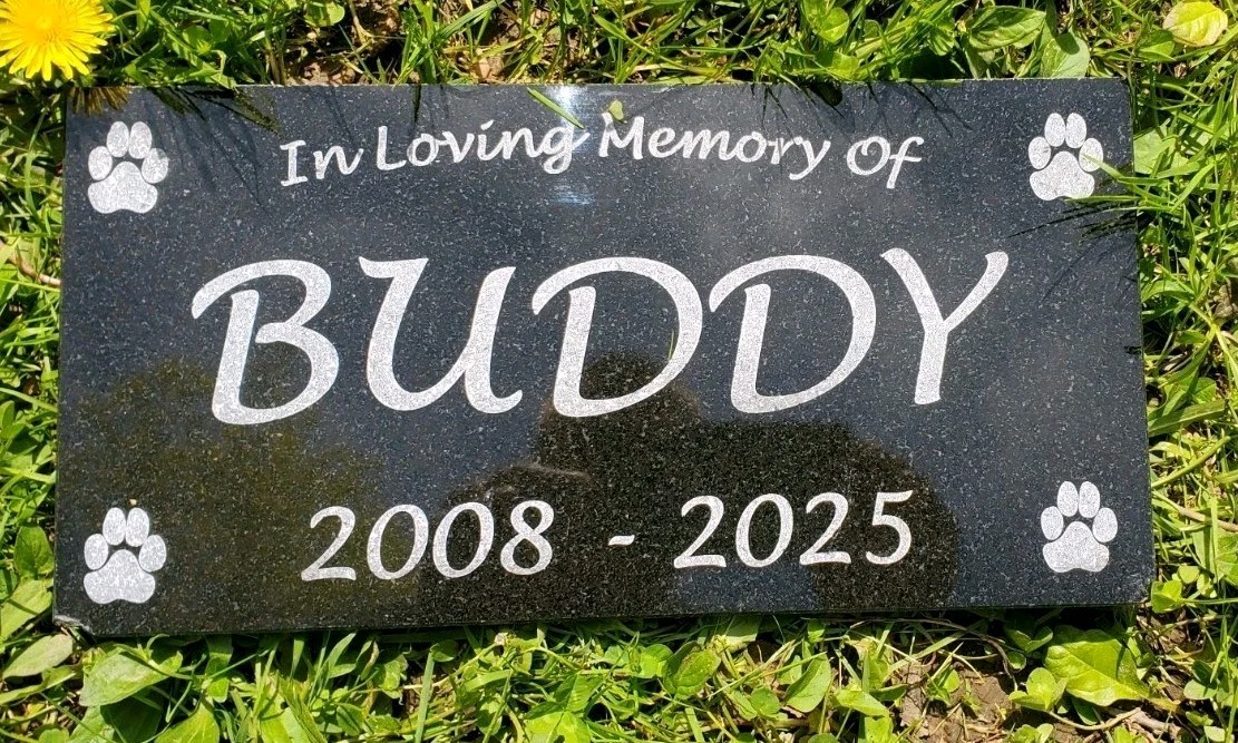 Pet Memorial Grave Marker Headstone Garden Plaque Dog Granite Cemetary Stone t12