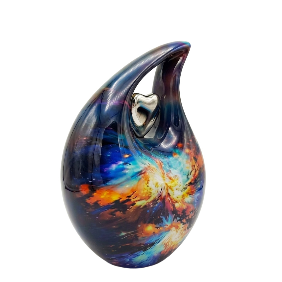 10” Teardrop Cremation Memorial Urn for Human Ashes Large Adult Funeral Earns..