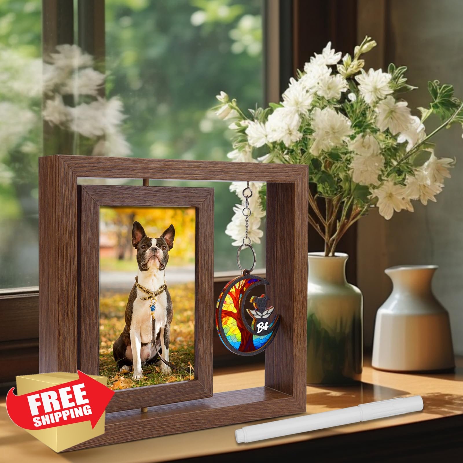 DearKeeps Dog Memorial Picture Frame Life Tree