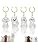 4 Pack Dog Hair Keychain | Set for pet – Keepsake Bottle to Preserve Fur | Memor