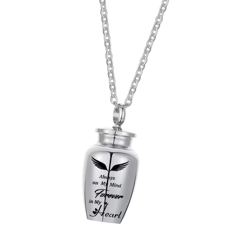 Pet Cremation Jewelry for Dog Cats Ashes Pet Urn Necklace Jar Urns Pendants