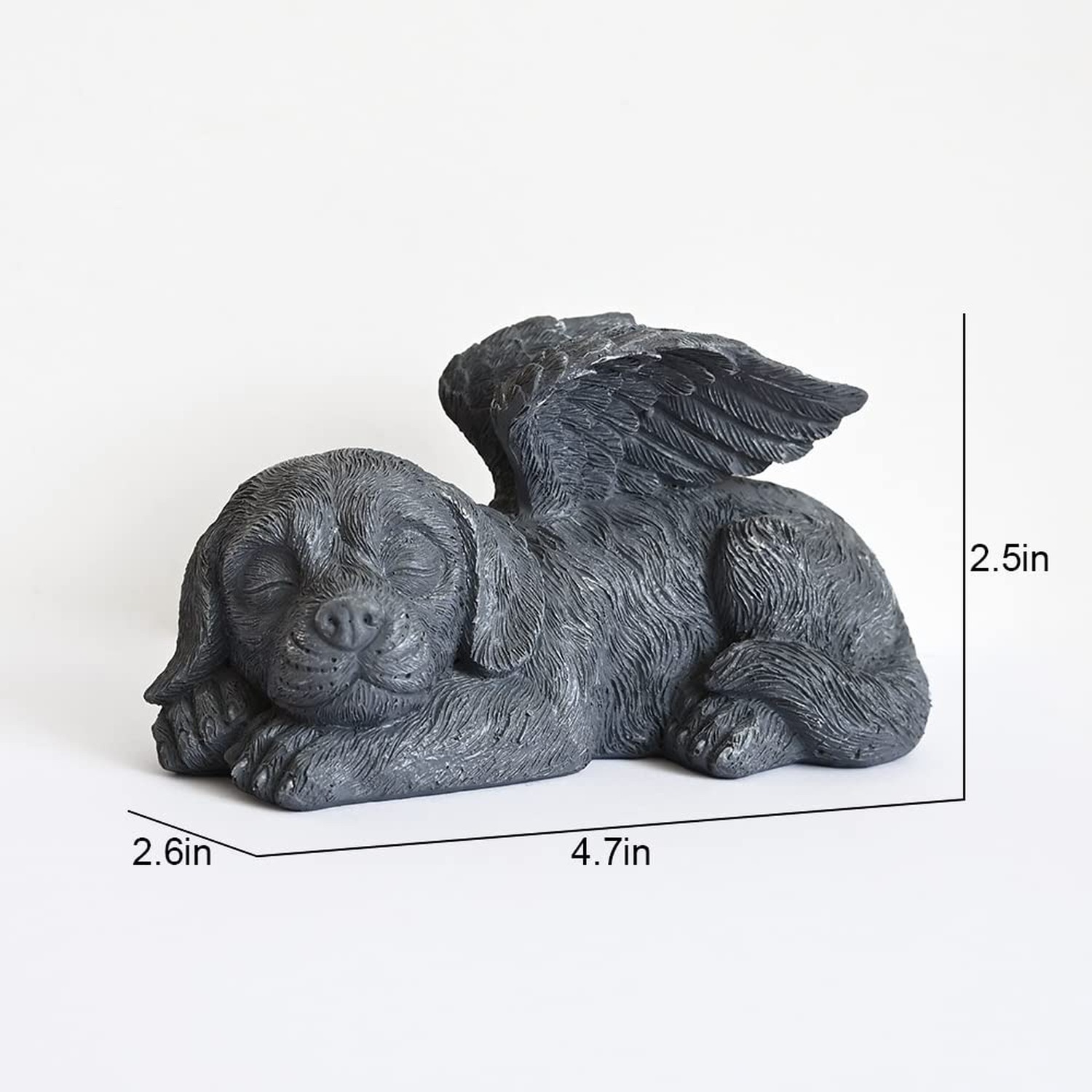 Angel Dog Memorial Stones Statue Sleeping Ornament for Passing Away Bereaveme…