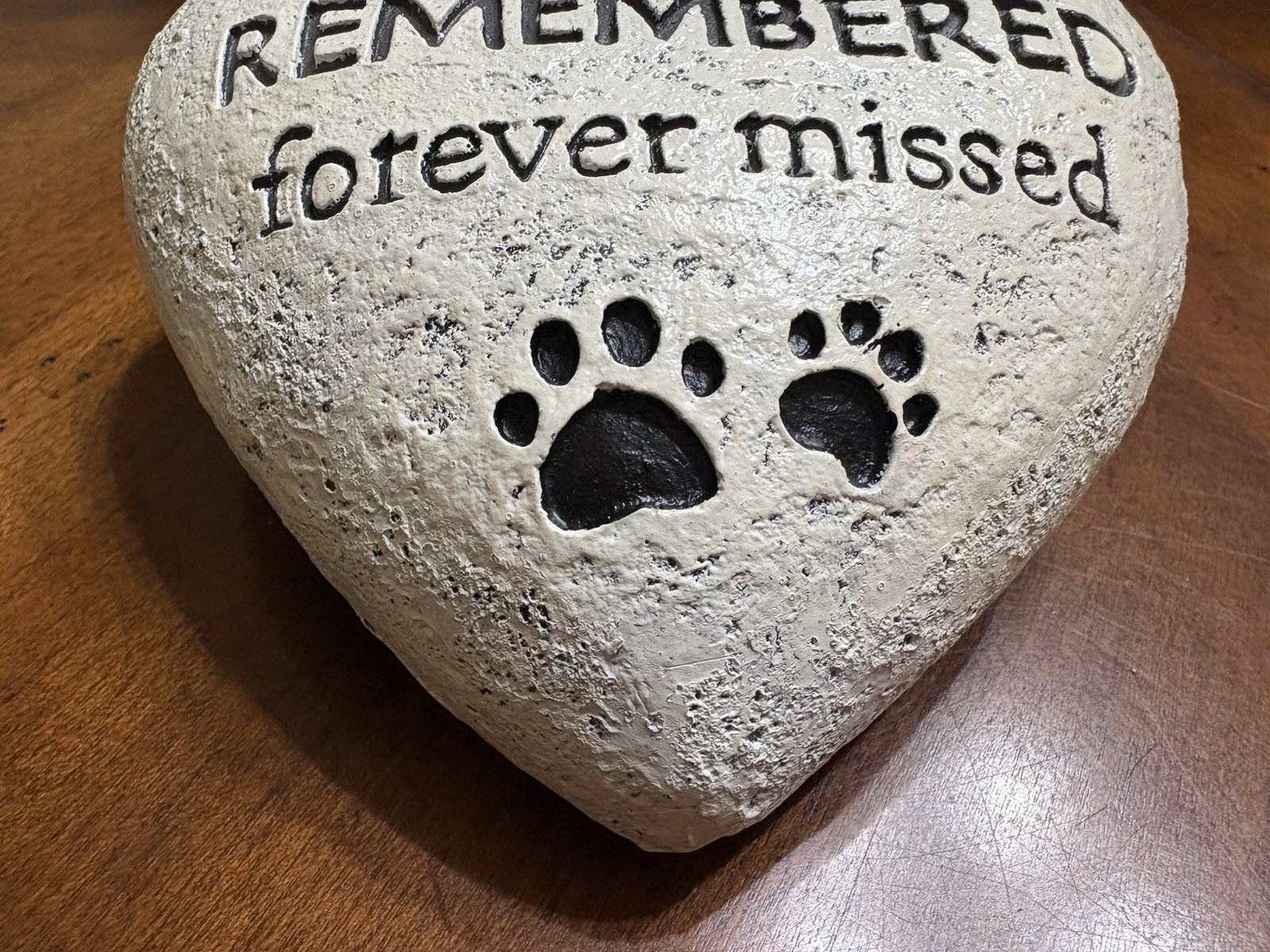 Pet Paw Print Memory Stone Forever Remembered Forever Missed Resin Stone New