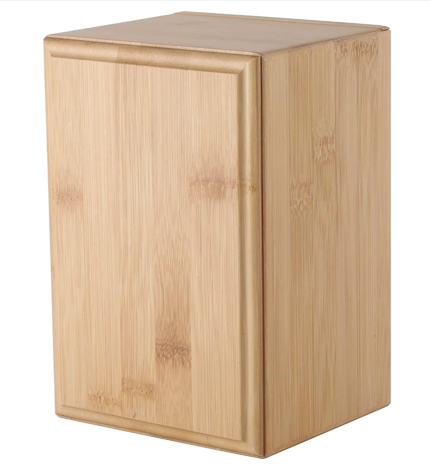 Bamboo Pet Urns for Dog Ashes; Bamboo Wooden Pet Box Urn for Funeral