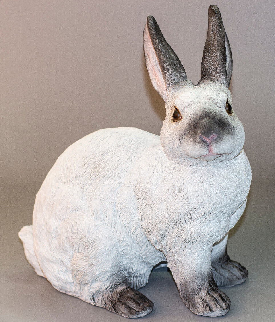 Unique Rabbit Urn Large Bunny Memorial Statue Pet Cremation Animal Grave Decor