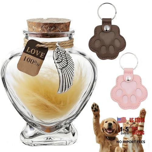 Heart-Shaped Glass Pet Memorial Gift for Dogs or Cats – Heart Shape