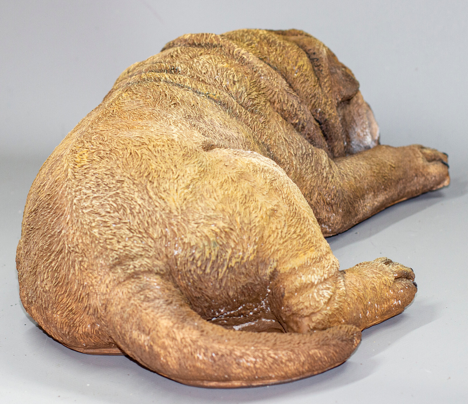 Dog Cremation Urn Ashes Shar Pei Memorial Statue Pet Grave Decor Animal Keepsake