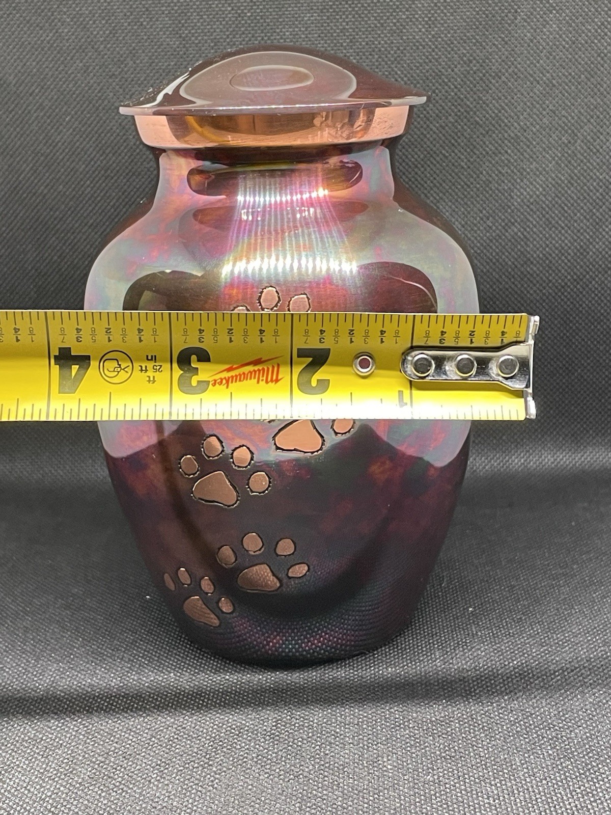 Ottillie Paws Legacy Series Pet Urn for Dogs and Cats -Raku- Small up to 25 lbs