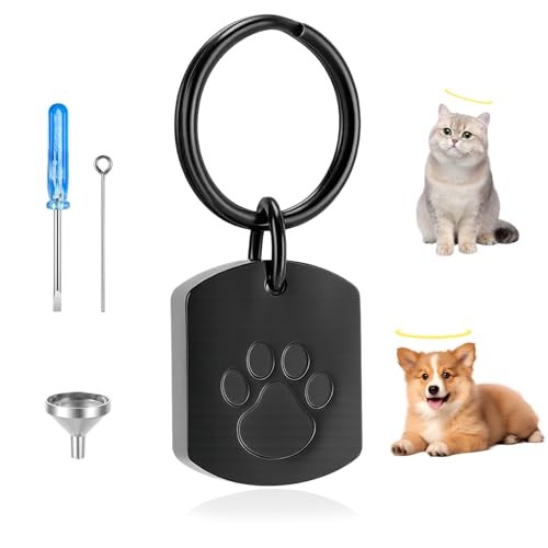 Pet Ashes Keepsake Urn for Dog Ashes – Mini Paw Print Cremation Keychain