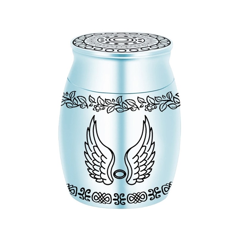 Angelic Wing Dog Urn Jar Small Pet Cremation Urns Container Memorial Ashes