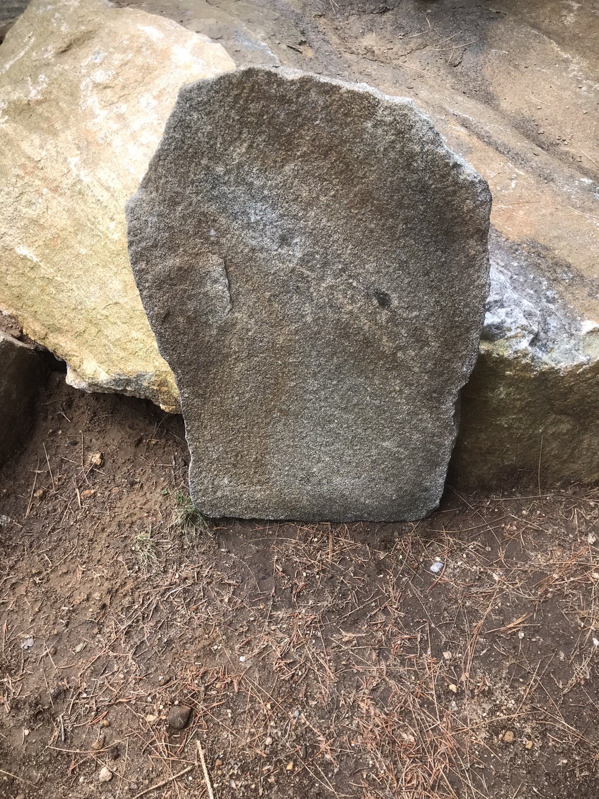 Natural Quartz Granite Stone Grave Marker Headstone Garden Pet Memorial Burial
