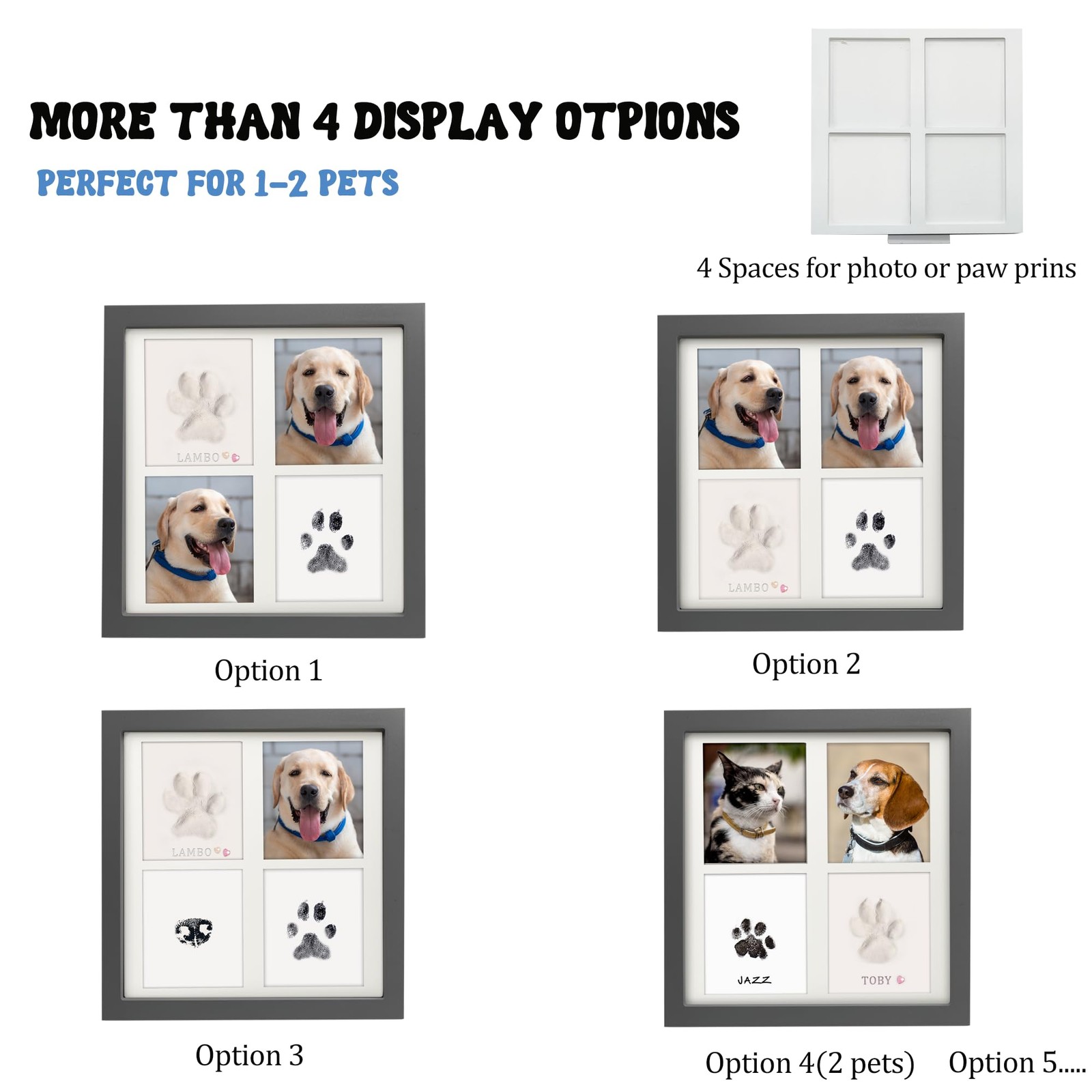 MYPAWLETS Ink & Clay Paw Print Kit for Dog Cat,Clean-Touch Ink Pad & Soft Cla…