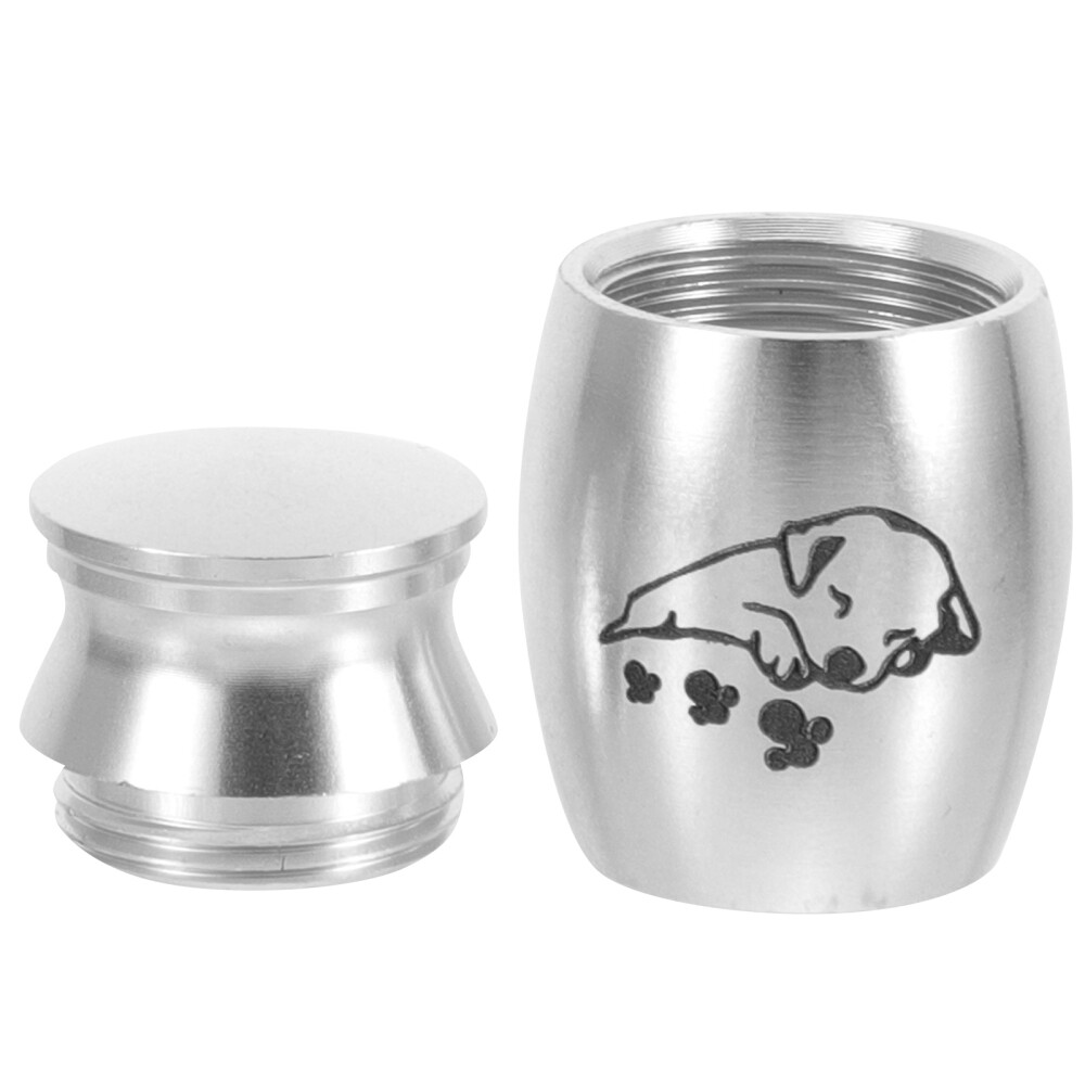 Alloy Pet Urn Cinerary Casket Memorial Cremated Box Small Cat Ashes Container