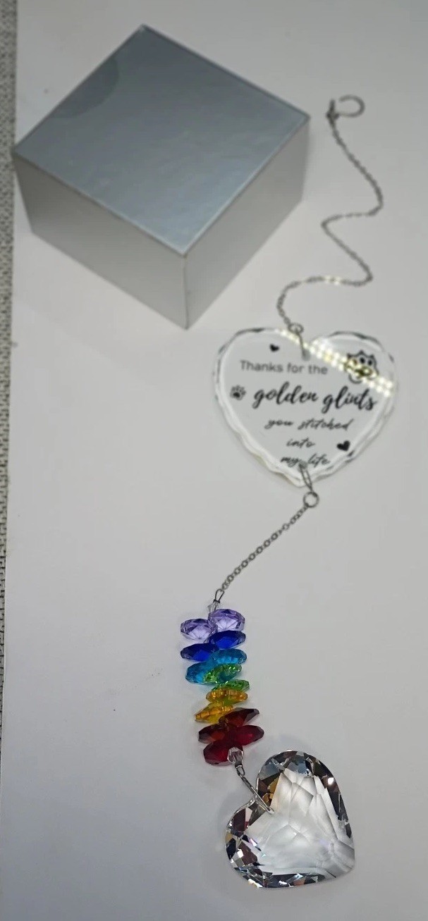 Dog Memorial Gifts, K9 Dog Memorial Crystal Suncatcher, Pet Loss Gift, Pet Sy…