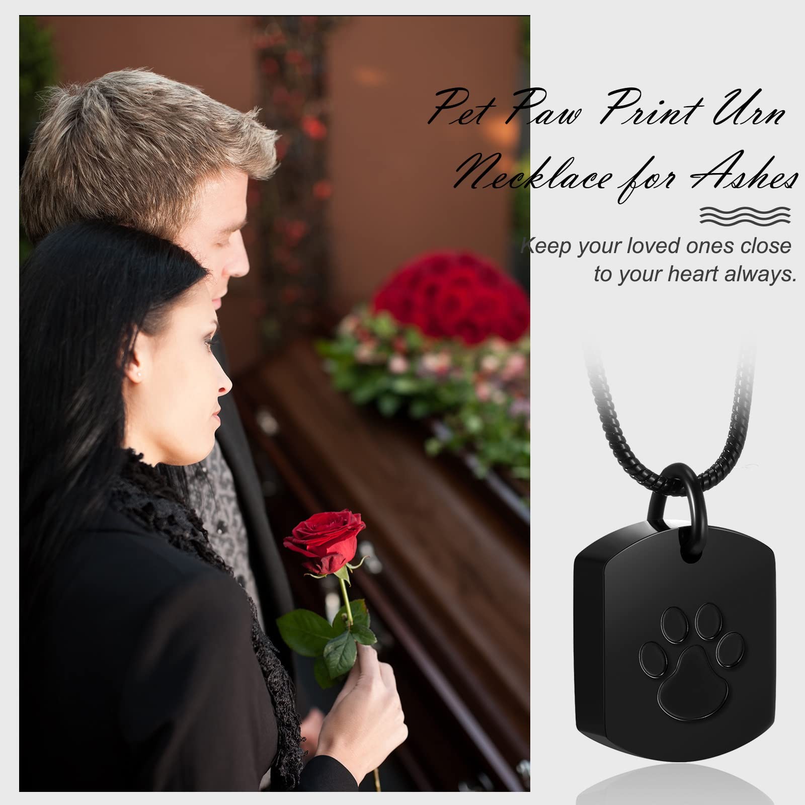 Yinkin 3 Pcs Pet Cremation Jewelry Urn Memorial Ashes Necklace for Women Men …