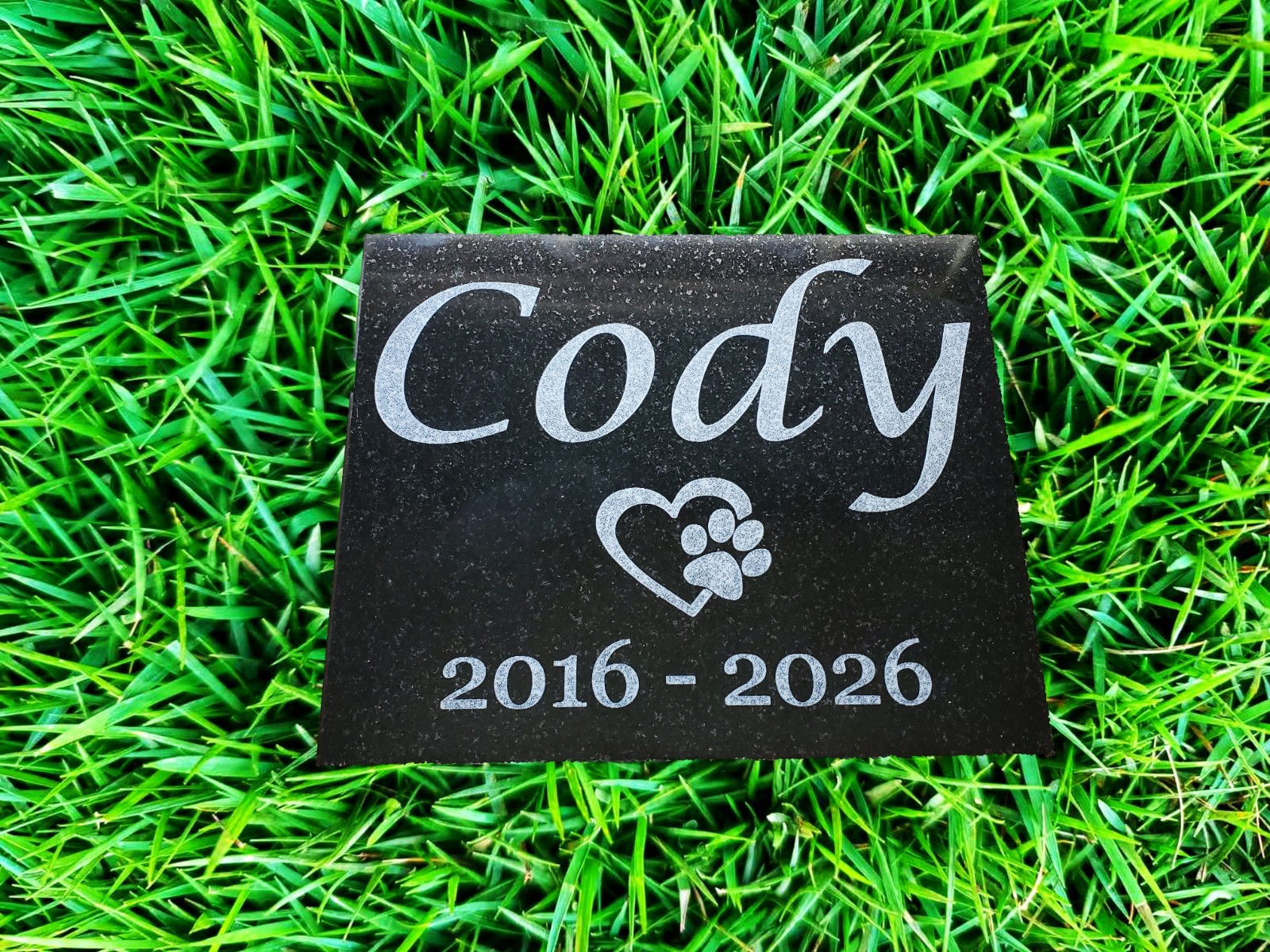 Pet Burial Grave Stone Maker: Granite Headstone Garden Memorial Plaque A2