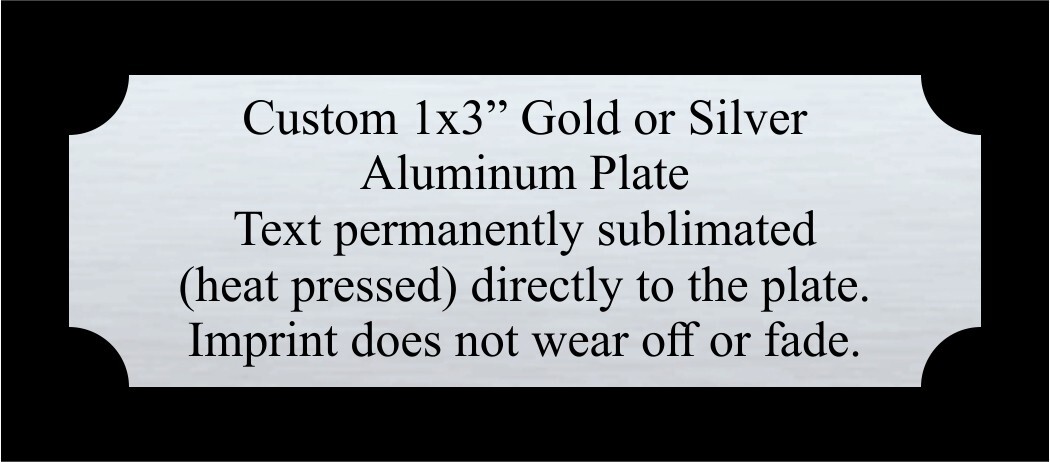 1×3″ Custom Personalized Gold or Silver Aluminum Pet Memorial Name plate