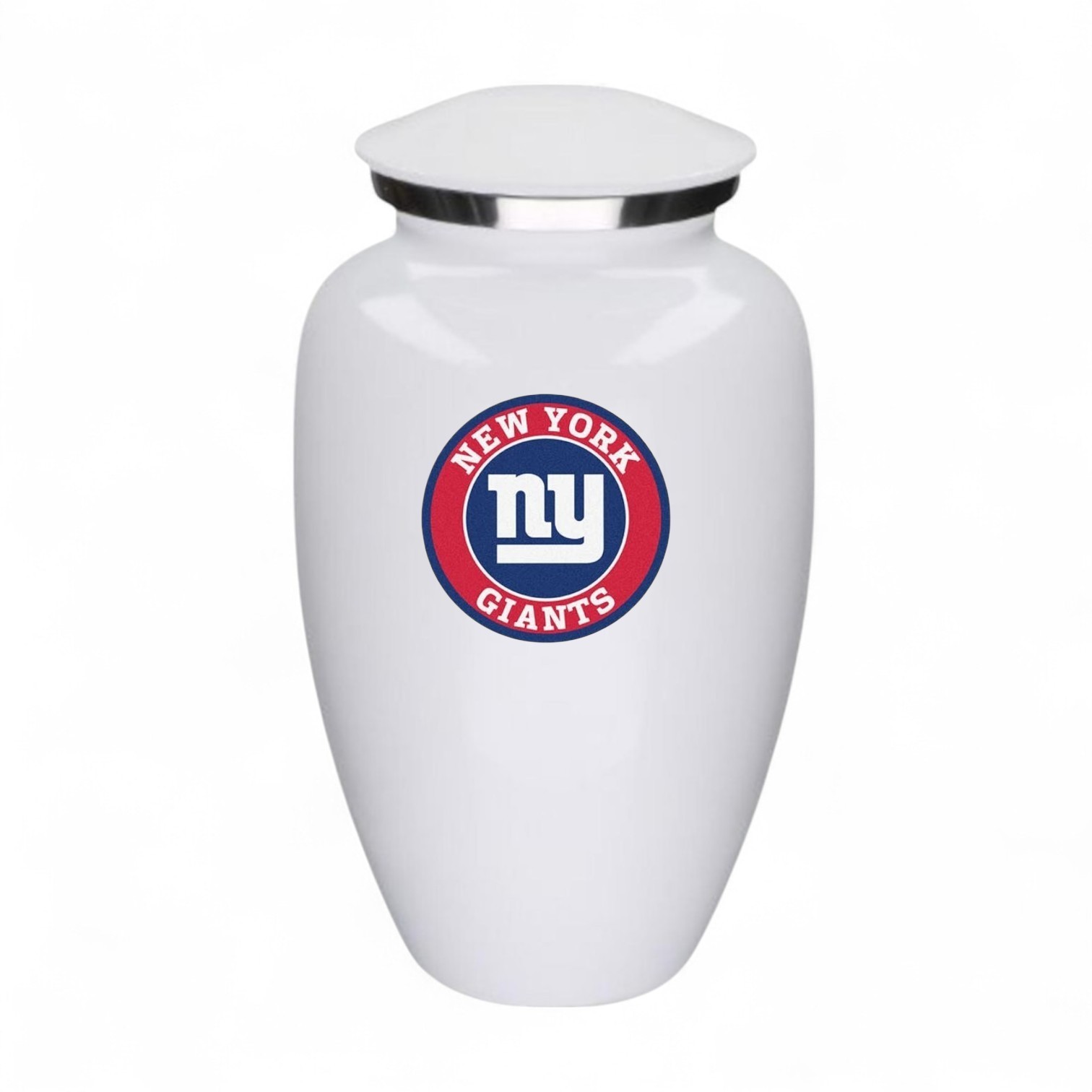 New York Football Theme Large Aluminum Cremation Urn Adult Human Ashes w/Bag