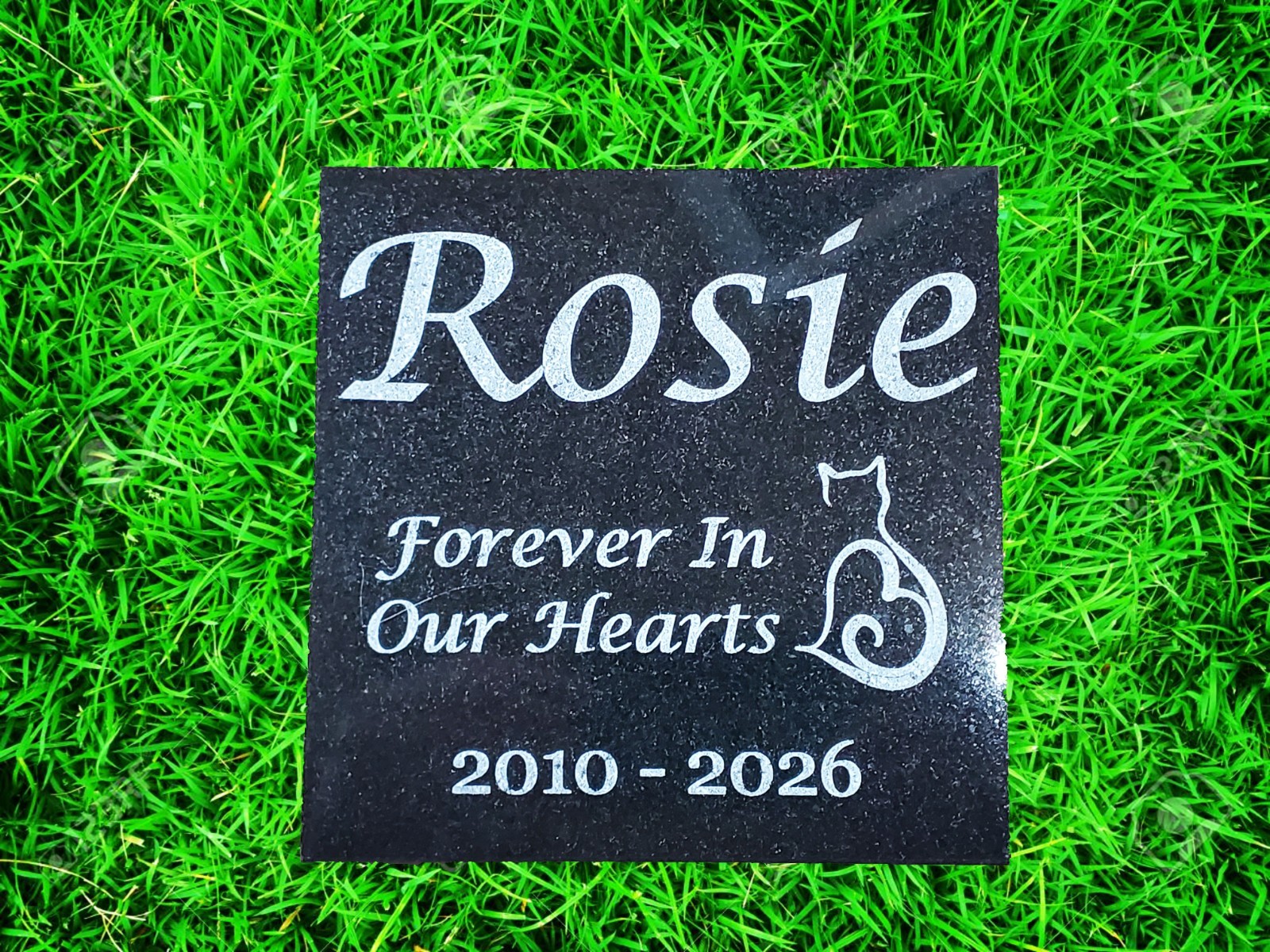 Cat Grave Marker Headstone Garden Pet Memorial Burial Stone Custom Plaque d10