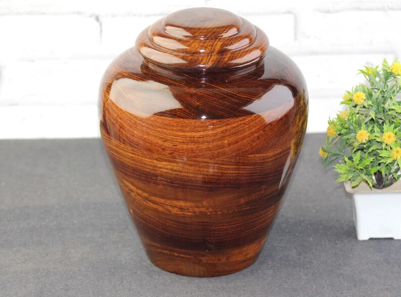 Wooden Urns for Human Ashes Adult Male Female – Cremation Urn Large Wood Urn Box