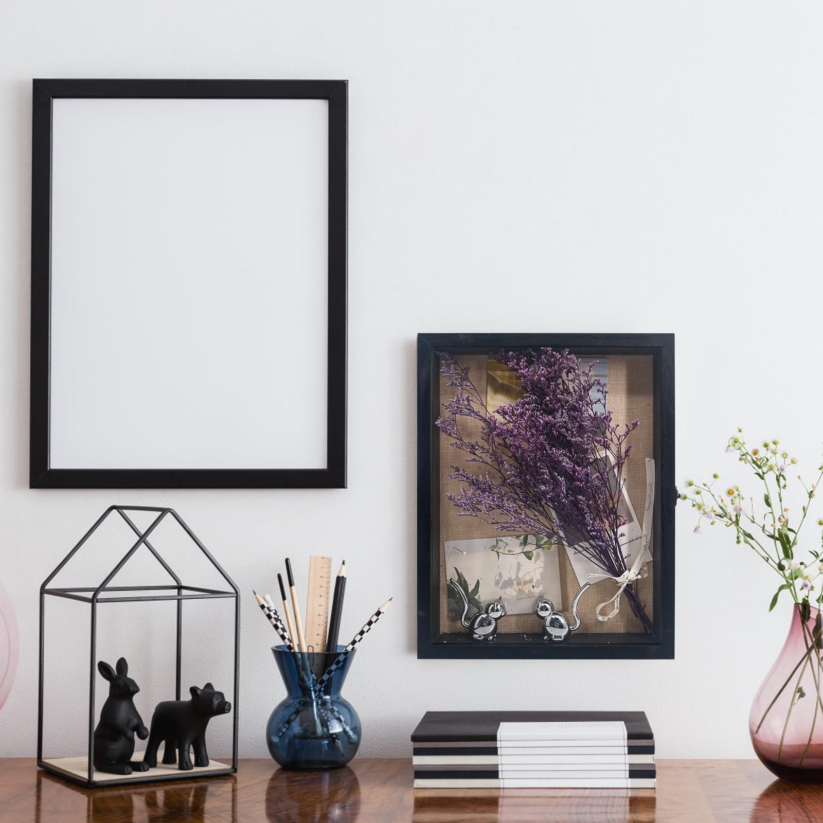 Pet Memorial Shadow Box 11×14, Pet Memorial Dispaly Case Picture Frame Dogs a…