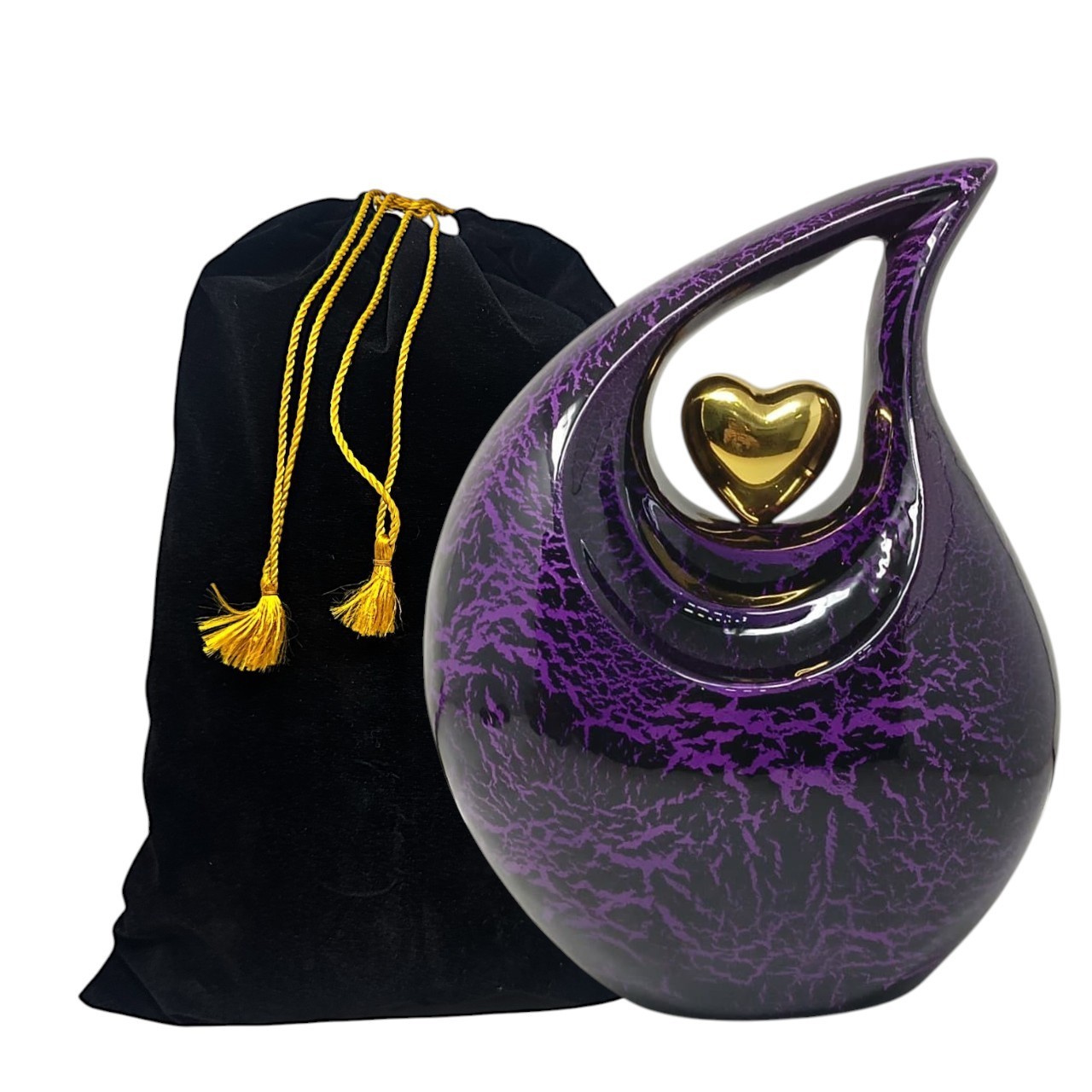 Large Standard Size Funeral Memorial Teardrop Urns for Human Ashes Adult w/Bag