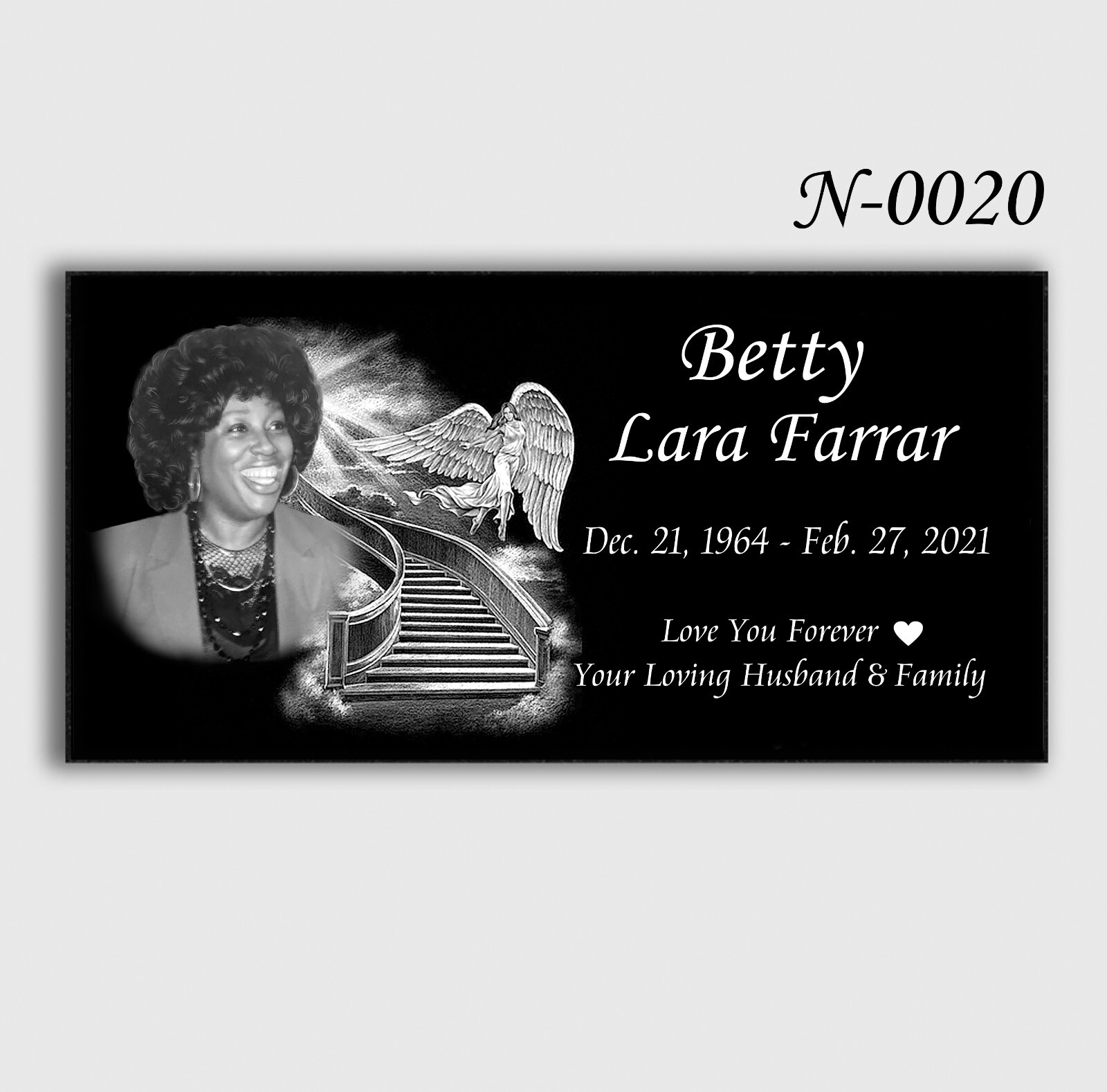 16″х8″х3″ inch Large Pet Headstone  Diamond Engraved on the Grave Marker Granite