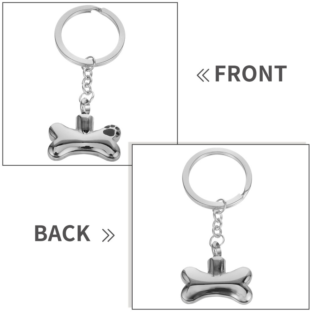 1PC Urn Memorial Pendant Keychain Ash Keepsake Jewelry Bone Shape Pendant