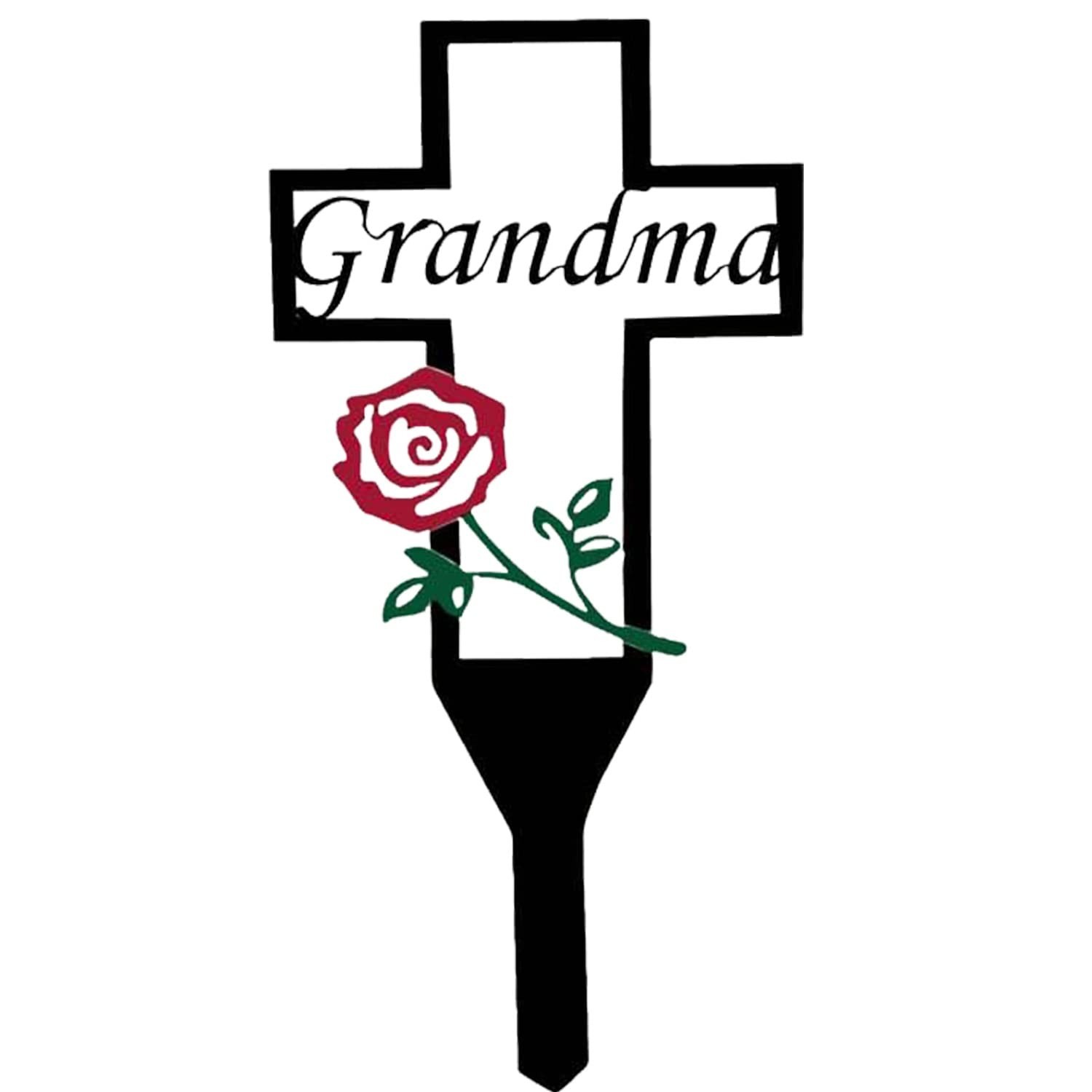 Cemetery Memorial Cross Stake for Parents, Metal Cross Garden Decoration, Mem…