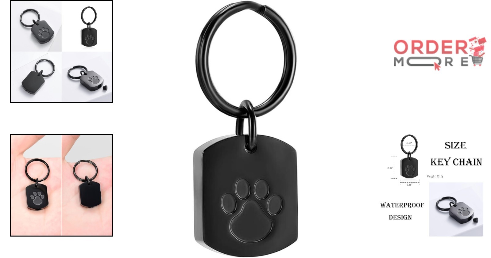 Cremation Jewelry Stainless Steel Small Urn Necklace Pet Memorial Keepsake Pe…