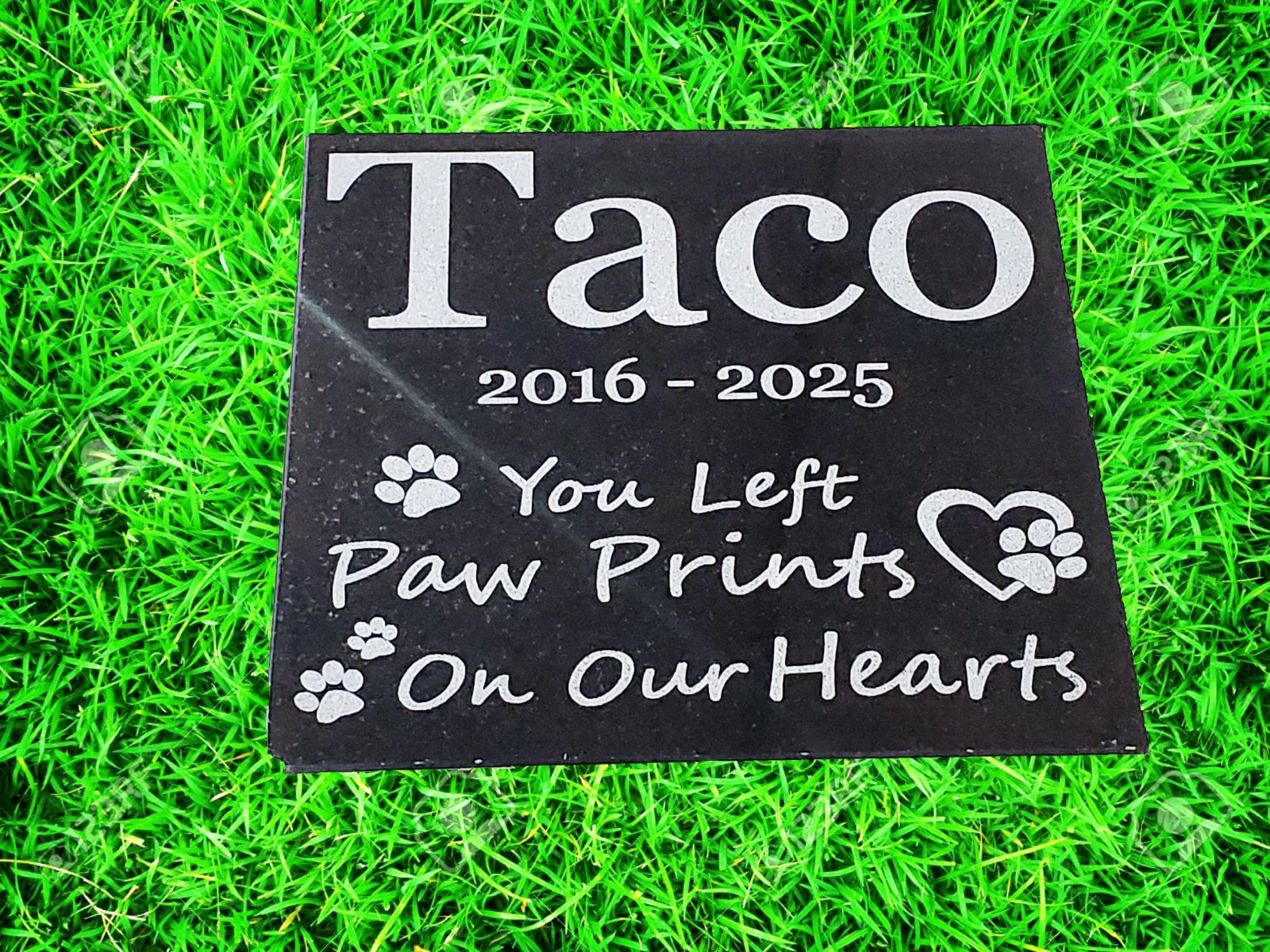 Pet Memorial Grave Stone Garden Headstone Cemetery Burial Marker for Cat Dog d9