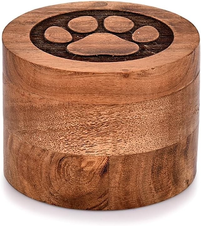 Elegant Portable Acacia Wood Pet Urn – Timeless Tribute for Cherished Memories
