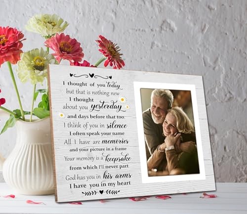 Memorial Gifts Picture Frame, Condolence Gifts Wooden Photo Frame, In Loving