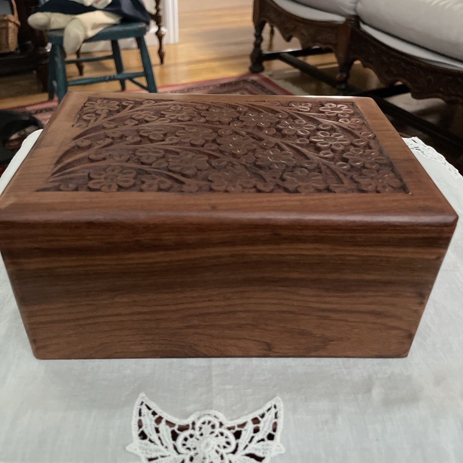 Large Wooden Urn Tree of Life Rosewood Box Cremation for Ashes Keepsake