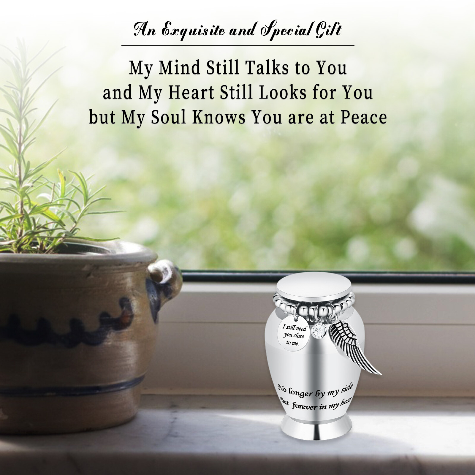Angel Wings Decorative Cremation Urns for Ashes Adult Male-Female Urn for Human