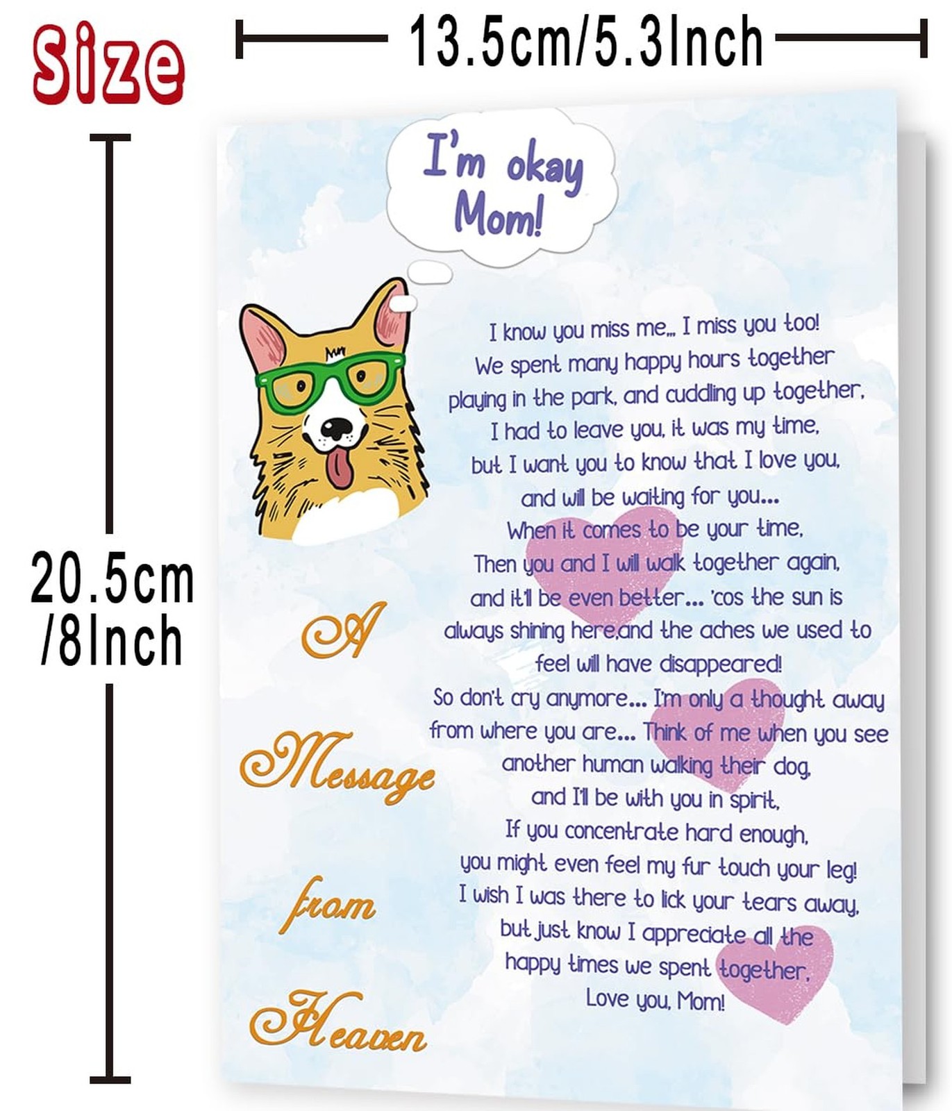 Dog Sympathy Card for Dog Mom, Sympathy Card for Loss of Pet, Pet Sympathy Ca…