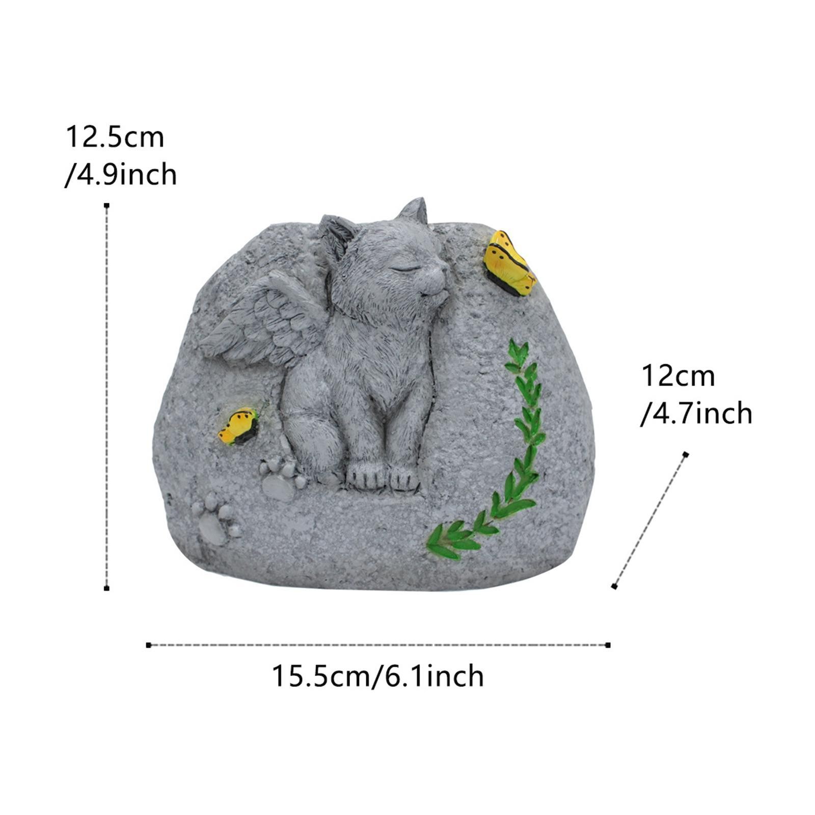 Pet Memorial Stone for Cat Headstone Flower Pot for Garden Outdoor Outside