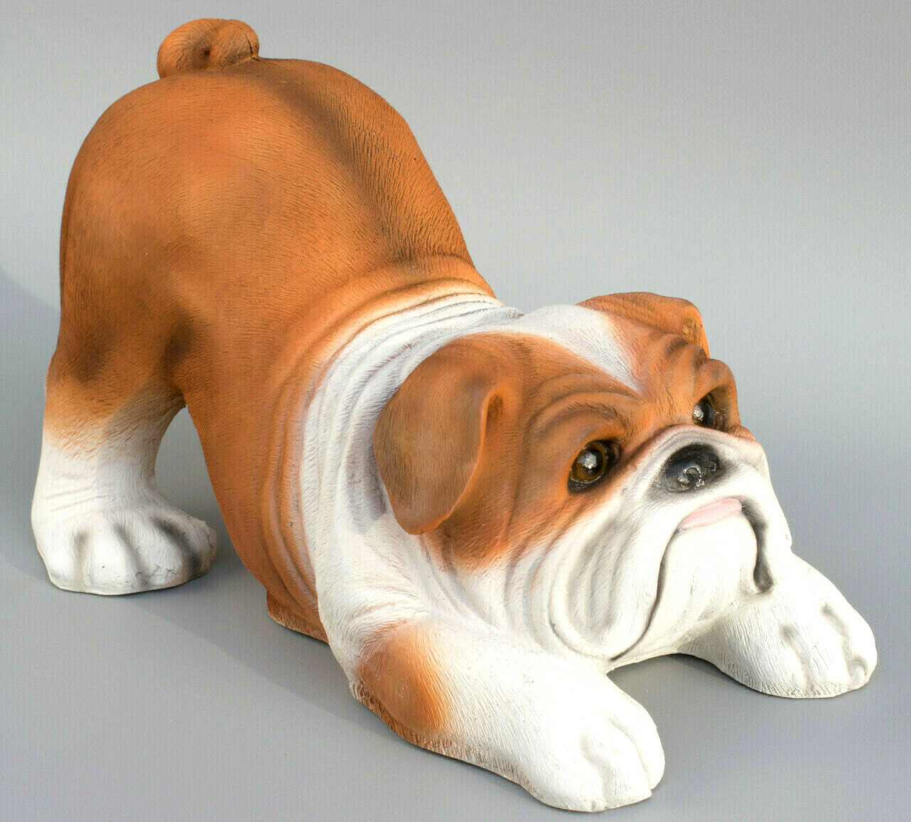 Dog Cremation Urn Pet Ashes English Bulldog Statue Memorial Grave Ornament Small