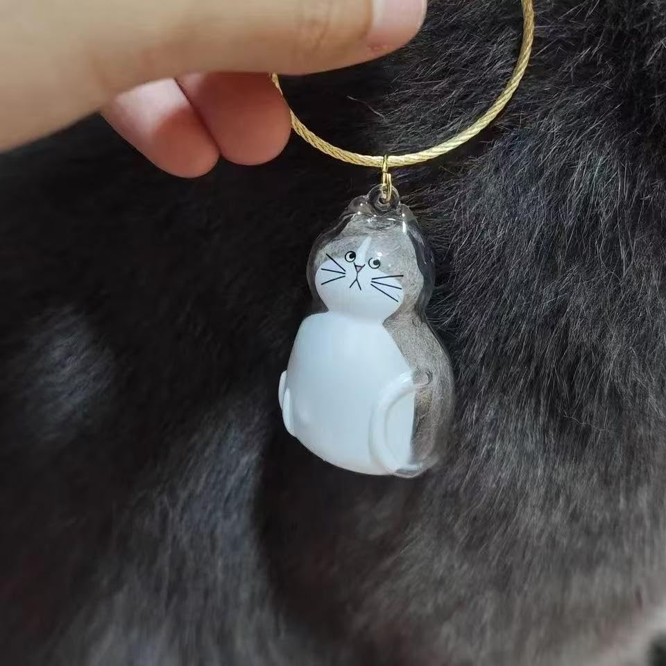 Cat Hair Storage Keychain,Transparent Cat and Dog Hair Storage Capsule,Welldo…