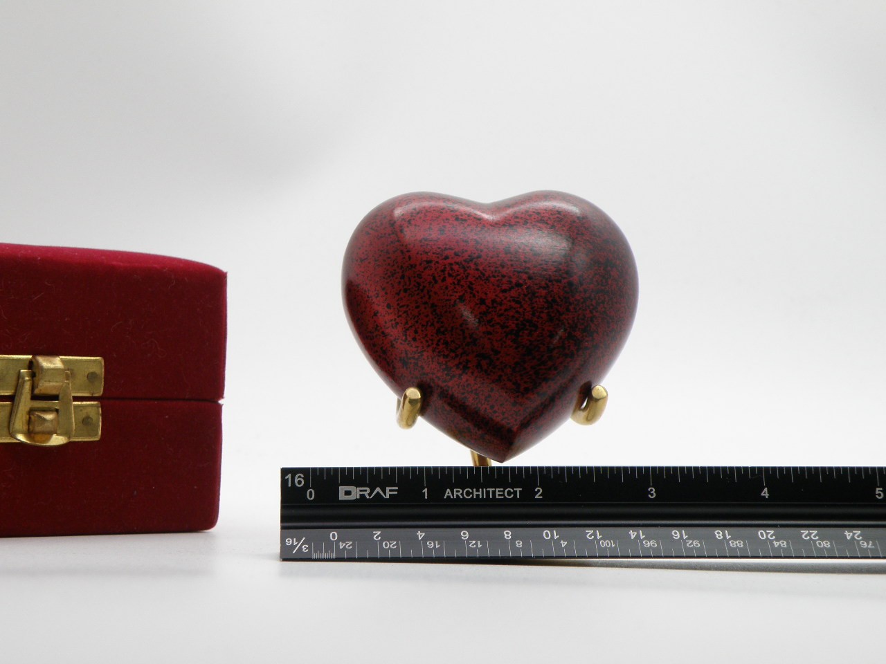 Red Heart Cremation Mini Urn Keepsake Velvet Box Memorial Ashes Holder Sigma