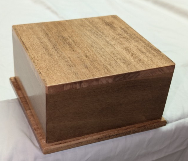 Pet Memorial Cremation Urn- Small Dog Or Cat – Solid Poplar