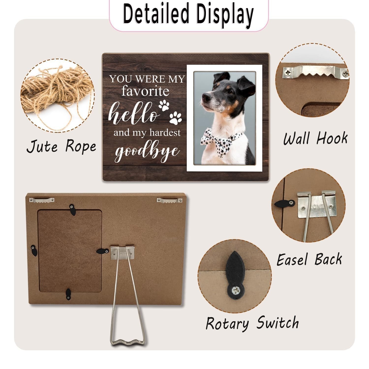 Pet Memorial Picture Frame for Dog,Cat Memorial Frame,In Loving Memory Photo …