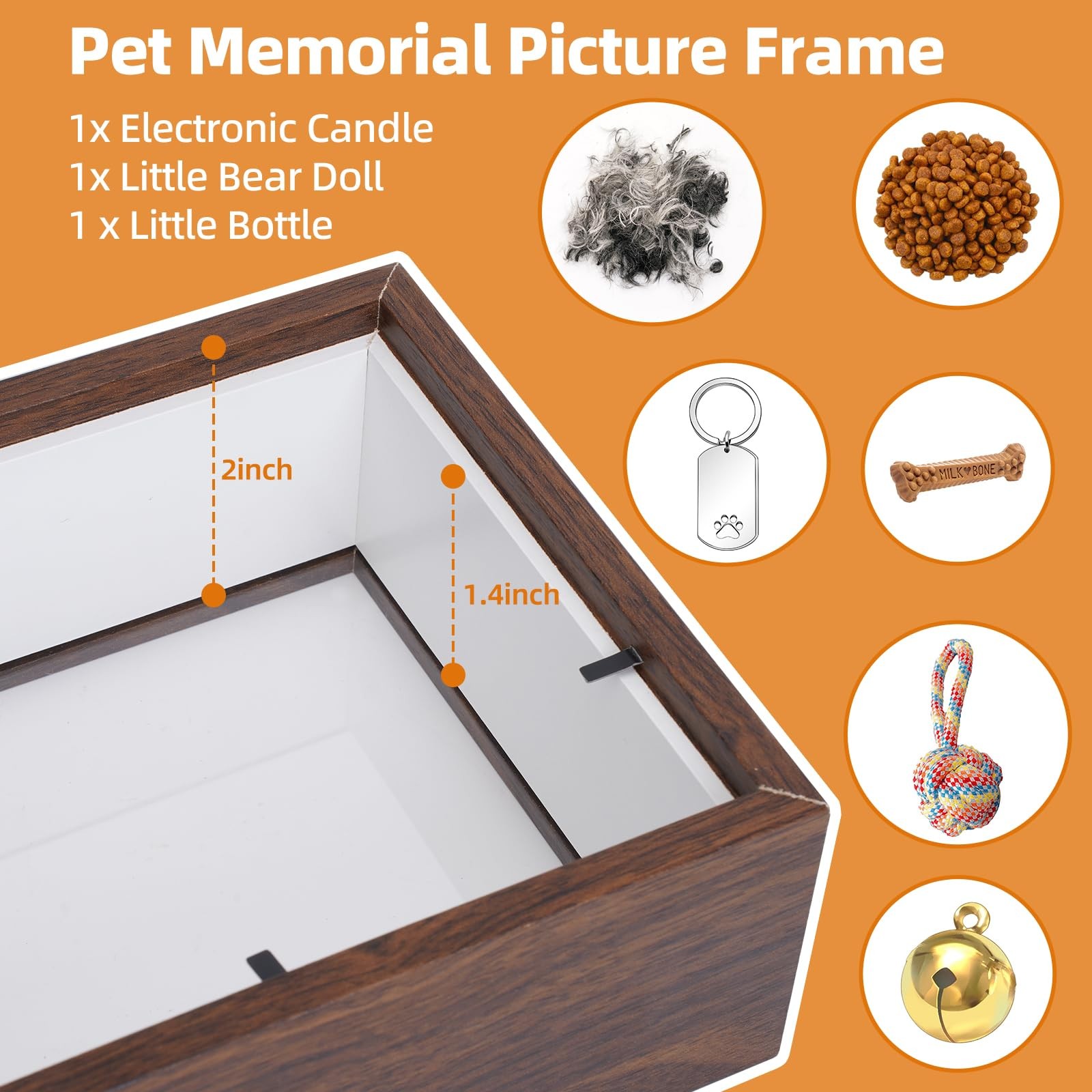 Sognotoy Wooden Dog Memorial Picture Frame 7×5 Sympathy Gift